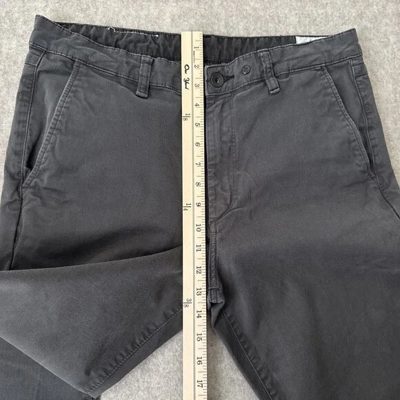 rag & bone Fit 2 Chino Pants Mens 34 Gray Slim Cotton Stretch - Picture 6 of 14